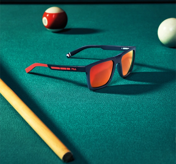 Bold style on the billiard table. FILA sunglasses take the game to a new level.